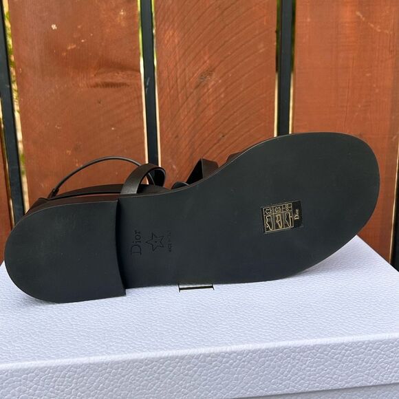Dior L'amazone Leather Sandal, Black size 38.5EU NIB - Picture 11 of 16